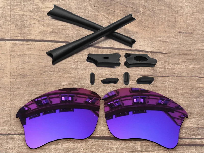 Violet Mirror Vonxyz 20+ выбор цветов, Поляризованные Сменные линзы и носоупоры, носки с ушками, резиновый комплект для-Оукли, бронежилет XLJ Frame - Цвет линз: Violet Mirror