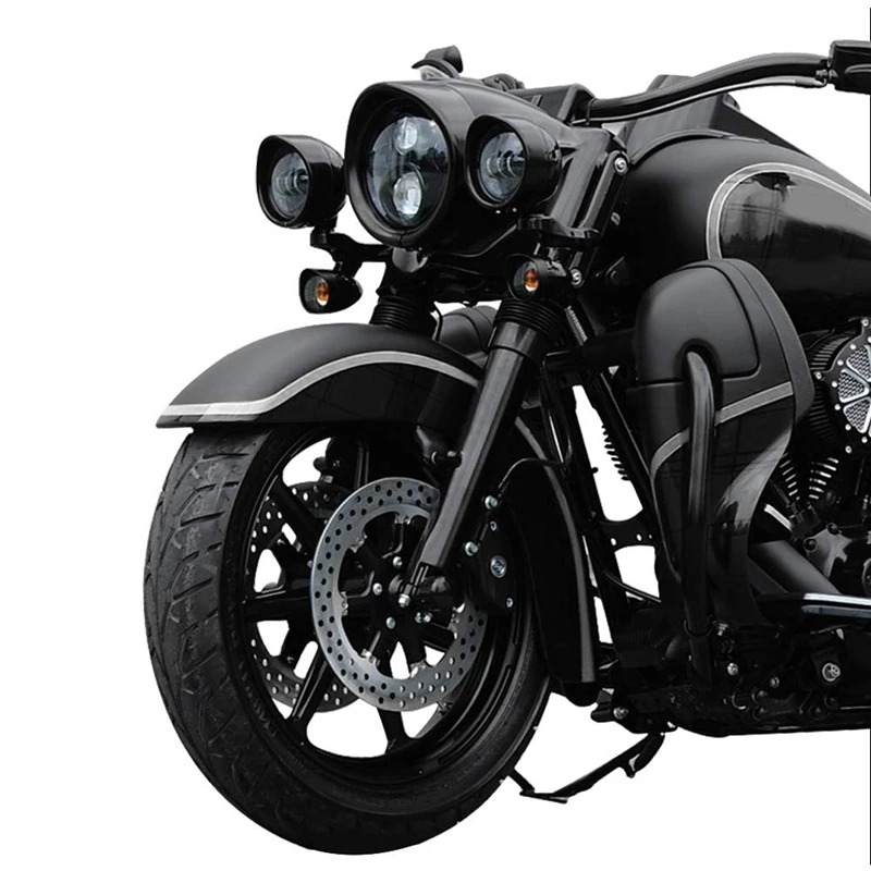 Мотоциклетные фары Ободок зачищенного кольцо комплект совместим с Harley, 7 дюймов отделка передних фар кольцо украсить козырек+ 4 1/2 дюймов(4,5 inc