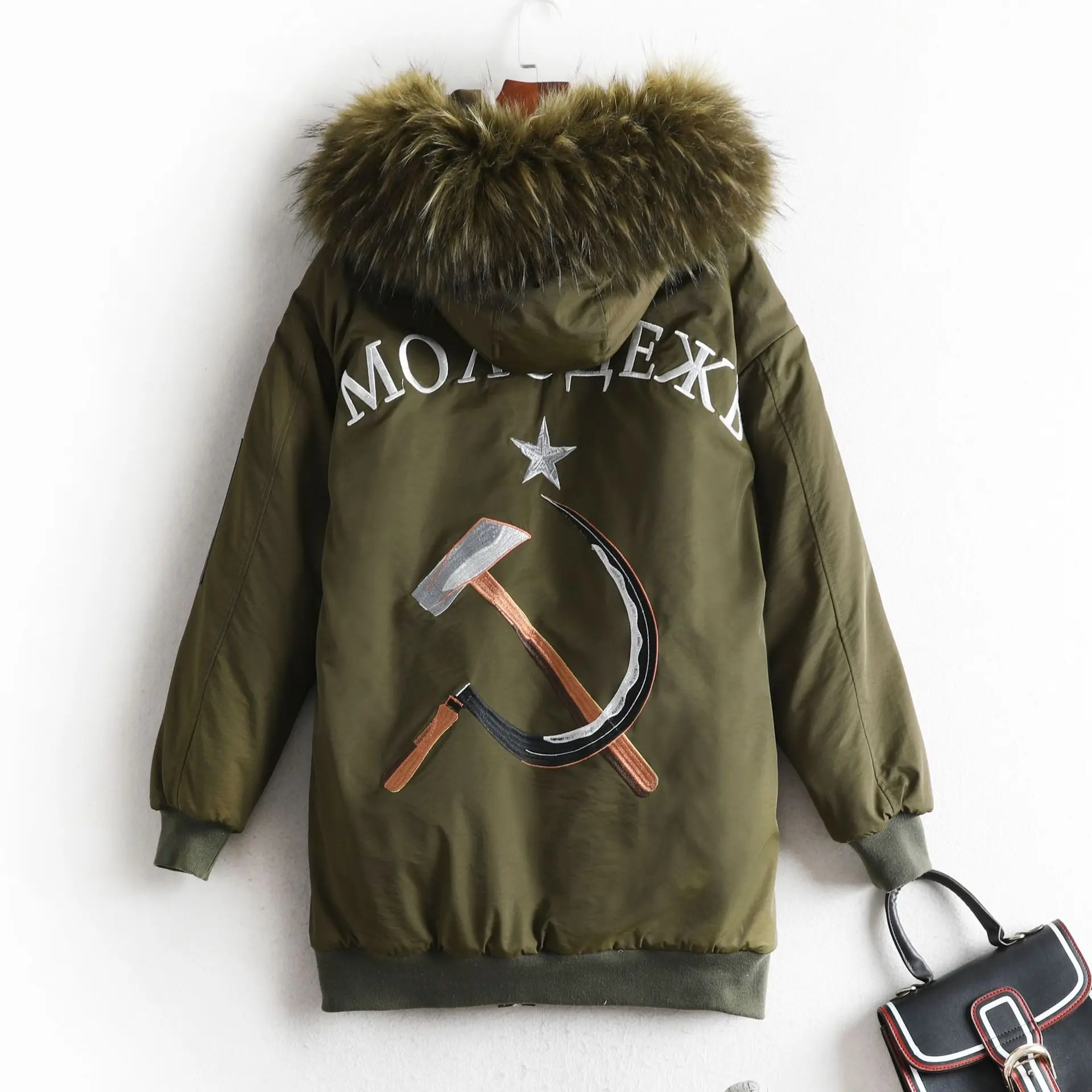 200 кг XL-5XL размера плюс большие женские топы и блузки Студенческая шерстяная куртка с воротником корейское хлопковое пальто 8446