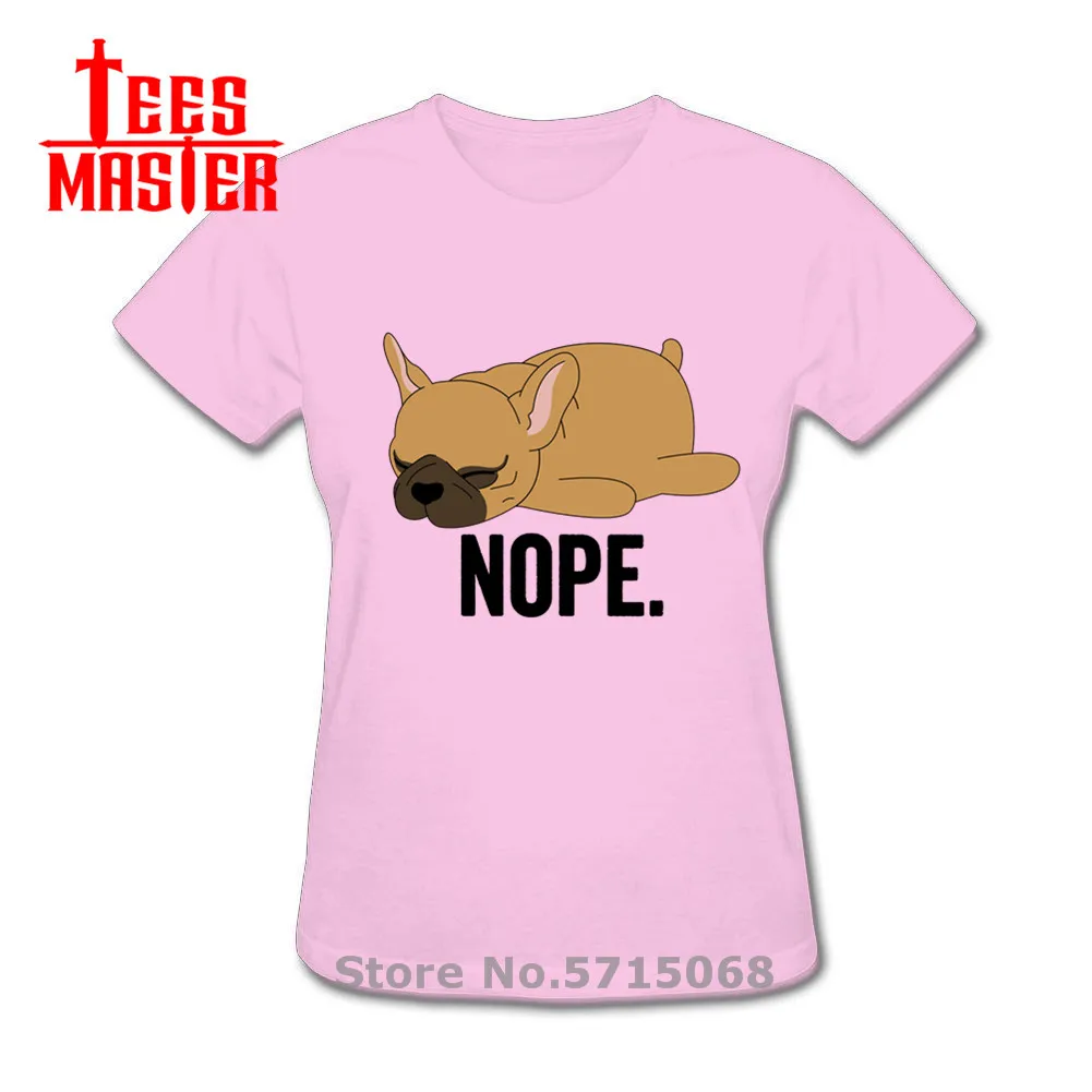 Kawaii Lazy French Bulldog Nope Not Today Футболка мужская женская футболка с милым быком забавным