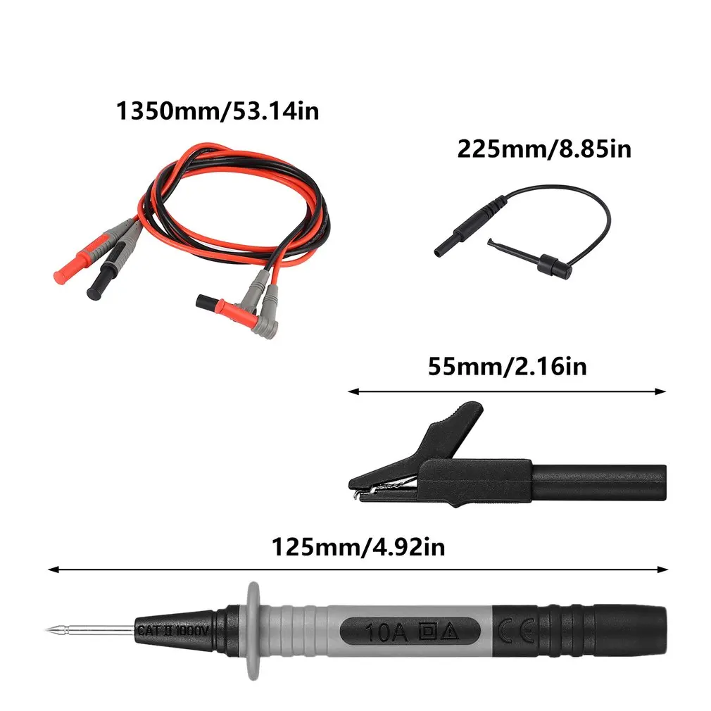 SNDWAY 8 шт. набор тестовых проводов мультиметр набор тестовых проводов профессиональные электронные Тестовые провода многометровые насадки комплект