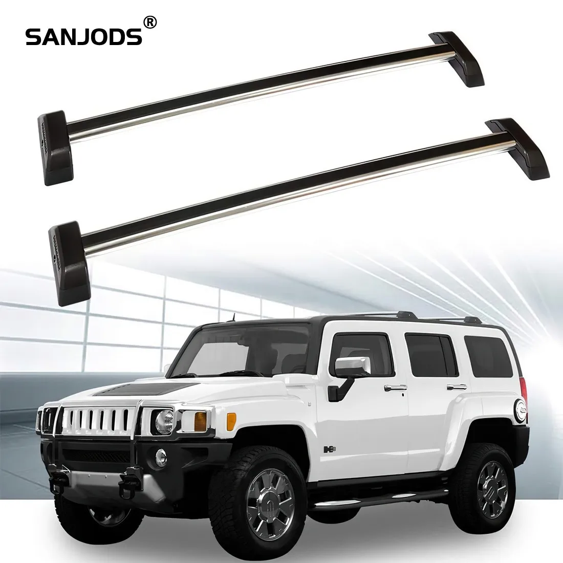 SANJODS багажник на крышу автомобиля алюминиевый для 2006 2007 2008 2009 2010 2011 2012 2013 Hummer H3