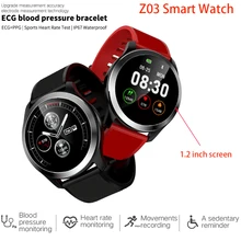 Z03 Смарт-часы мужские ECG PPG пульсометр кровяное давление поделиться данными в реальном времени с семьями Шаг Калорий Расстояние монитор сна