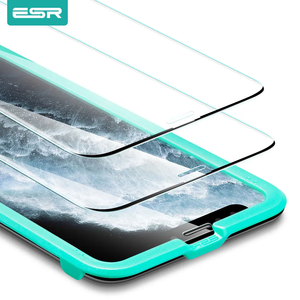 ESR-Protector de pantalla de vidrio templado para iphone SE, película HD para iPhone 11 Pro, XR, X, XS, 12 Pro Max, 2020