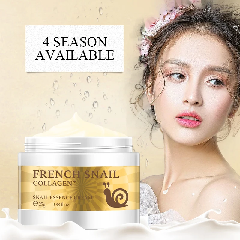 

Snail Face Cream Hyaluronic Acid Anti-Wrinkle Anti-aging Facial Day Cream Collagen Moisturizer Nourishing Tight Skin Serum Care