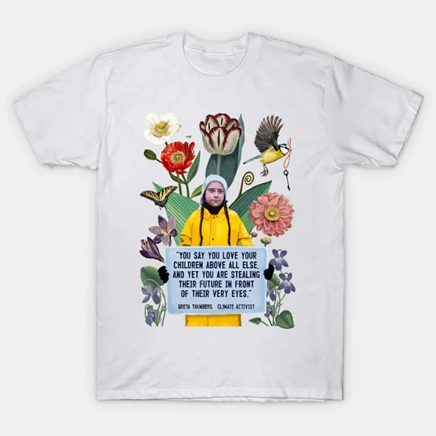 Грета тунберг-климата деятель футболка Грета тунберга футболка спасти планету глобальное потепление выбросы углекислого газа климата