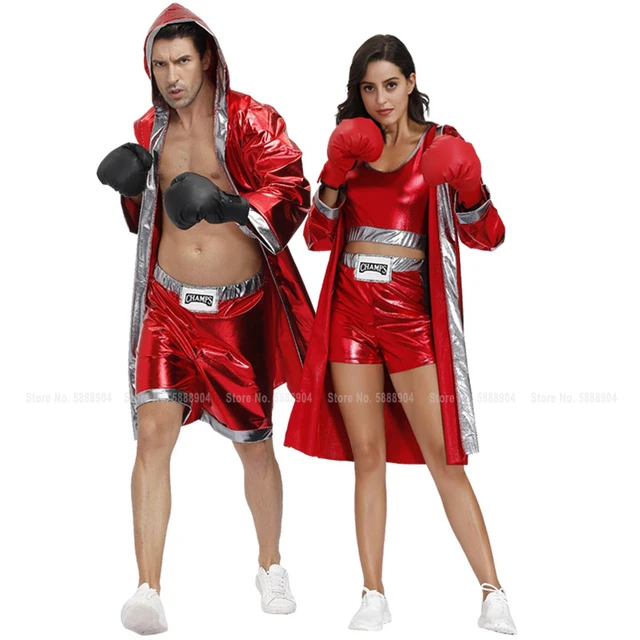 Halloween Couple Boxing Costume Adult Halloween Outfit Women Boxing