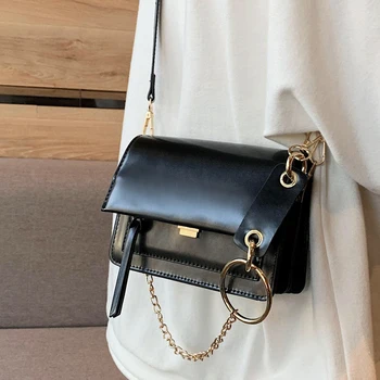 

vintage Fashion Square Crossbody Bag 2020 New High Quality PU Leather Women's Designer Handbag Lock Shoulder Messenger Bag