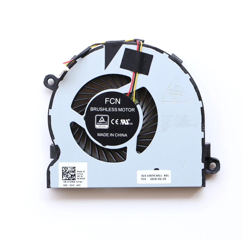 Новый оригинальный вентилятор ЦП для Dell Vostro 14 3468 15 3568 3562 Вентилятор охлаждения