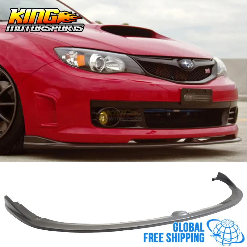 Подходит для 08 10 Subaru Impreza WRX STI CS Тип переднего бампера губ PU Global БЕСПЛАТНАЯ
