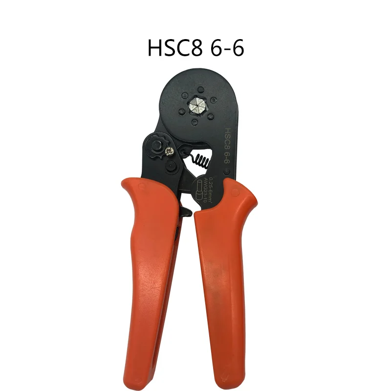 HSC8 6-6 Трубчатый терминал мини-зажим инструмент HSC8 6-4/HSC8 6-6 Емкость для обжима 0,25-6 мм² Высокоточный зажим инструмент - Цвет: HSC8 6-6