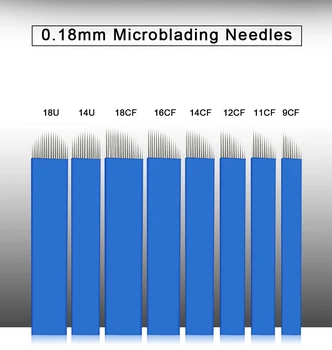 

10 PCS Microblading needle Permanent Needles Makeup Manual Eyebrow Tattoo Needles Blade For 3D Embroidery Pe Tattoo Supplies