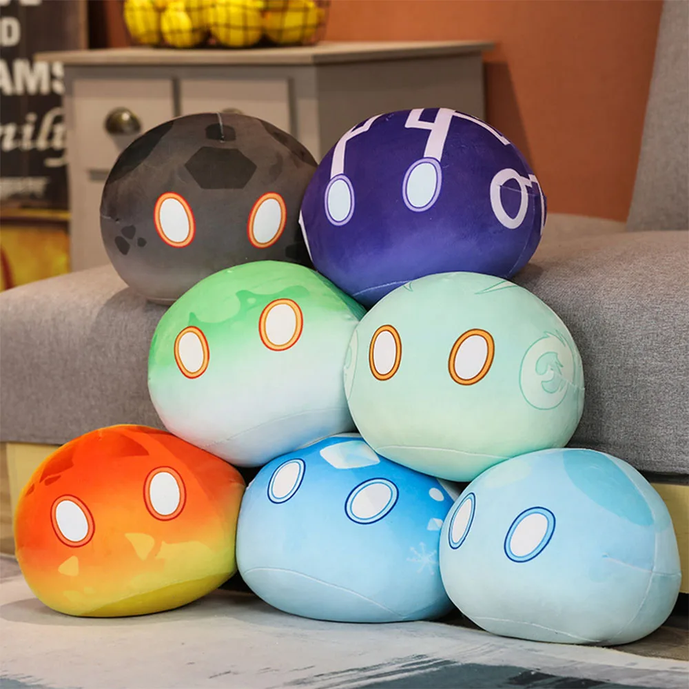 Game Genshin Impact Slime Cushion Pillow Theme Cute Plush Toy Kawaii Keli Dango Throw Anime Dolls Toys Children Birthday Gifts | Игрушки и
