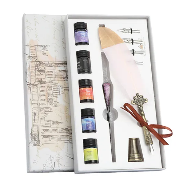 Najtaniej Gorący długopis z pióra szklany atrament do długopisów Mercury Sky Dip kryształowy długopis uczeń ręcznie gradient netto czerwona farba pióro do kaligrafii piśmienne