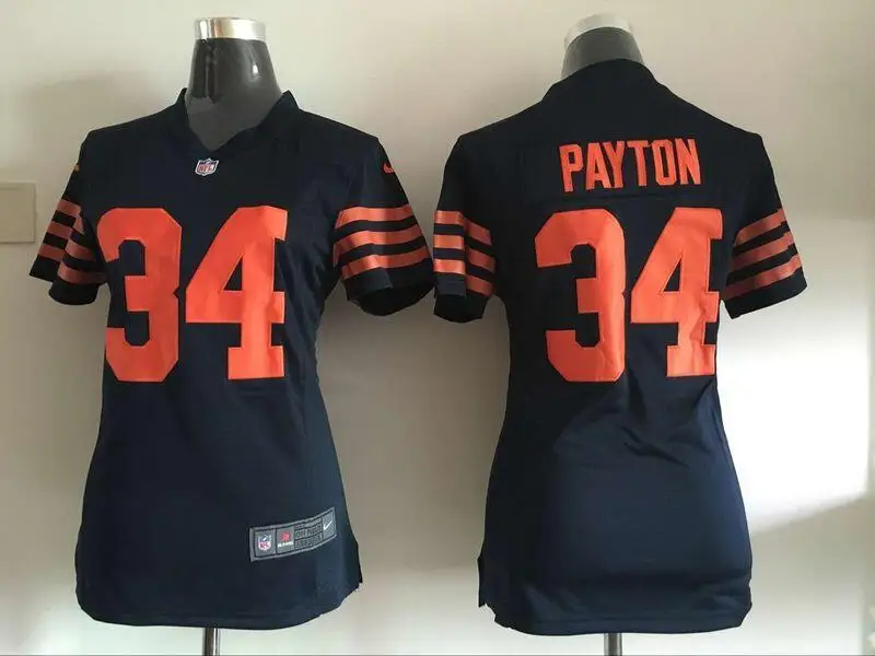 Женщины Chicago s, 34 Walter Payton Kyle, 17 Alshon Jeffery 22 Matt Forte Orange navy, Джерси - Цвет: Черный