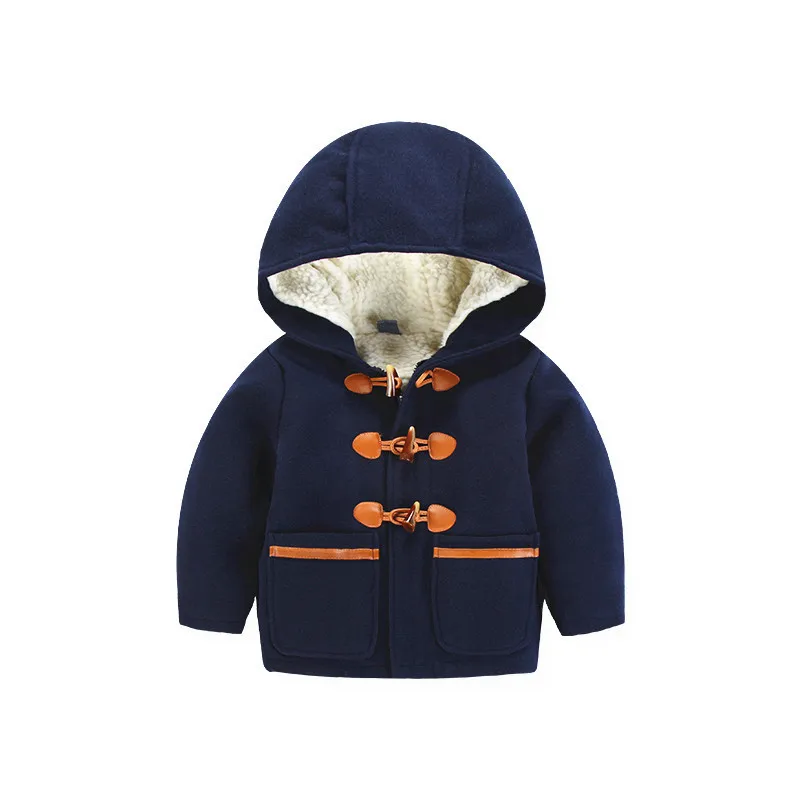 Шерстяное пальто для мальчиков Детское пальто г. Осенне-зимнее Новое Стильное Детское пальто поколение полных