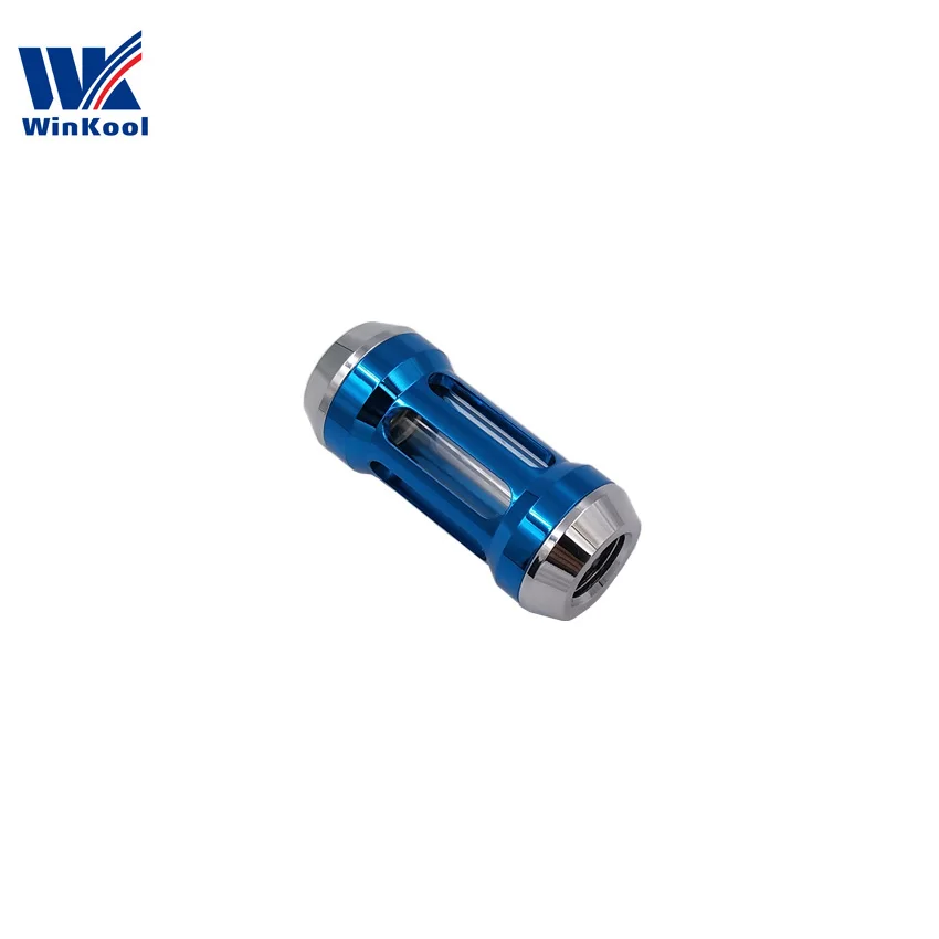 Silver Blue Silver WinKool Многоцветный Высокая эффективность женский G1/" Нитки компьютер фильтр системы охлаждения воды установки - Цвет лезвия: Silver Blue Silver