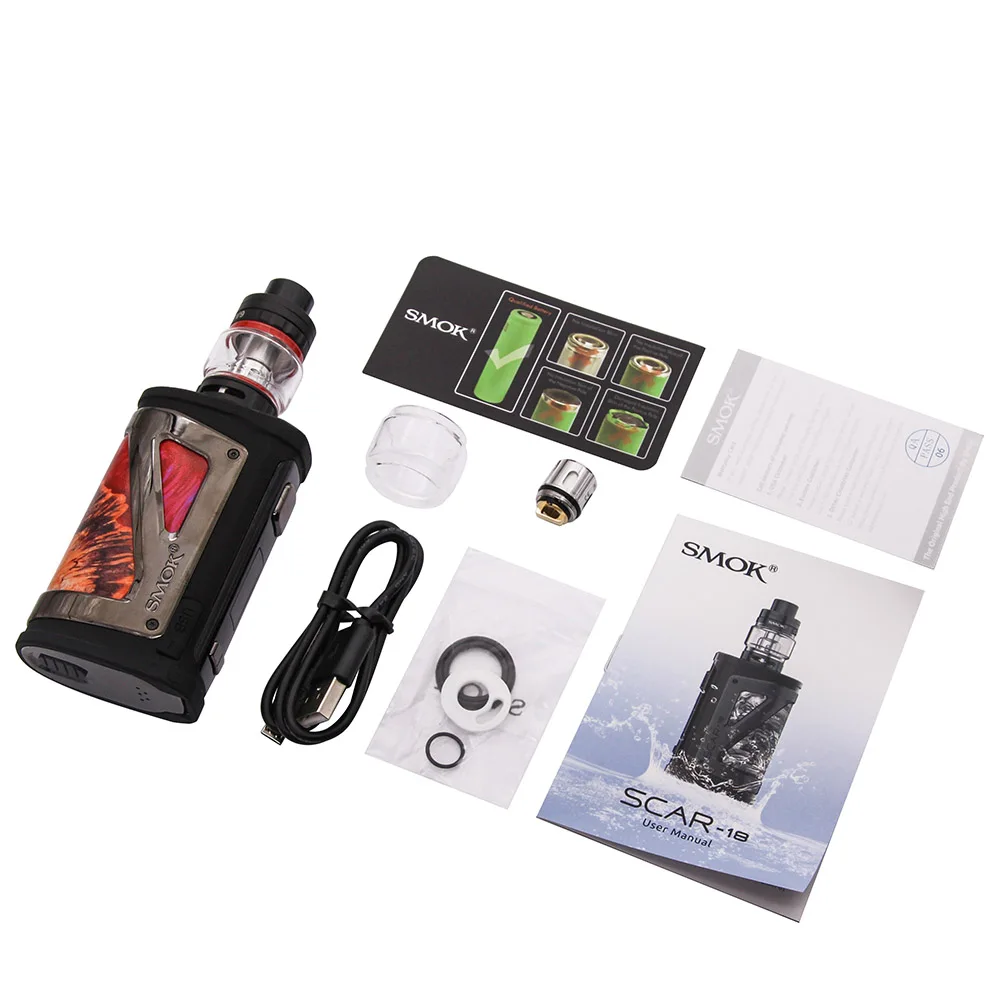 Оригинальный комплект SMOK SCAR 18 водонепроницаемая электронная сигарета 230 Вт вейп