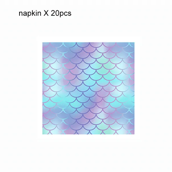 Napkin-MM031 Русалка День рождения украшения вечерние шары одноразовые наборы посуды Дети День рождения сувениры украшения поставки - Цвет: Napkin-MM031