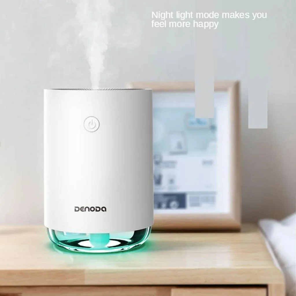 USB Mini Air Humidifier USB LED Night Lamp Home Office Mist Maker Refresher Small Cool Mist Humidifier for Home Car 220ml