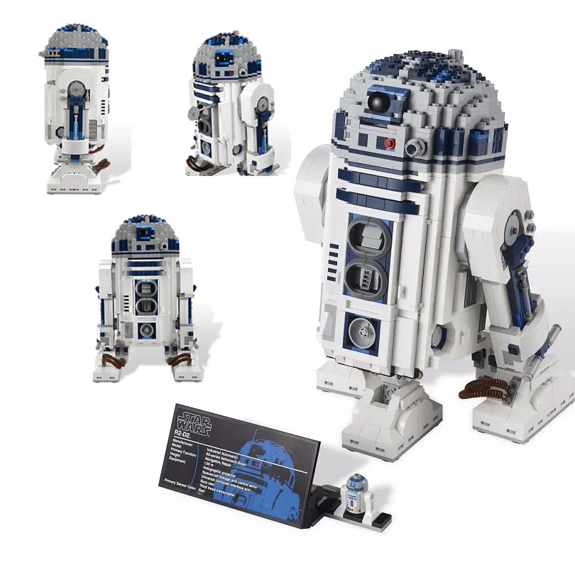 В наличии Звездные войны 05043 принт R2-D2 набор роботов 2127 шт. модель строительные блоки кирпичи совместимые с Добби 10225