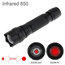 

SecurityIng Mini Infrared IR 850nm Night Vision Zoom Flashlight 501F Handheld Waterproof and Shockproof Flashlight for Hunting