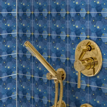 

DIY PVC Wall Tiles Sticker PVC Tile Sticker Gilding Star Marble Wall Sticker Self-ahesive for Bathroom Kitchen Home Decor 20X20