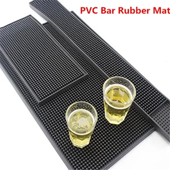 

Bar Rubber Mat PVC Pad Coaster Kitchen Placemat Bar Rectangle Mat Cup Mug Set Beer Whiskey Waterproof Bar Accessories