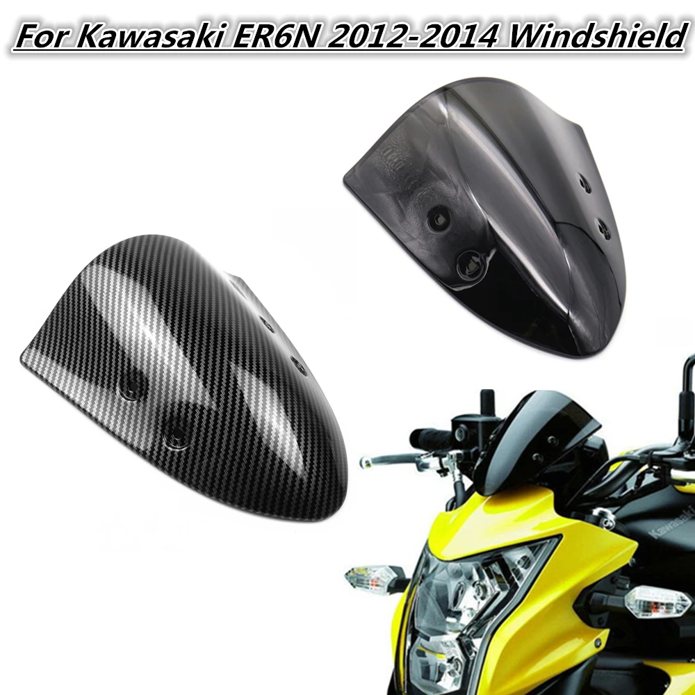 Motorcycle Windshield WindScreen For Kawasaki ER-6N ER 6N 2012-2014