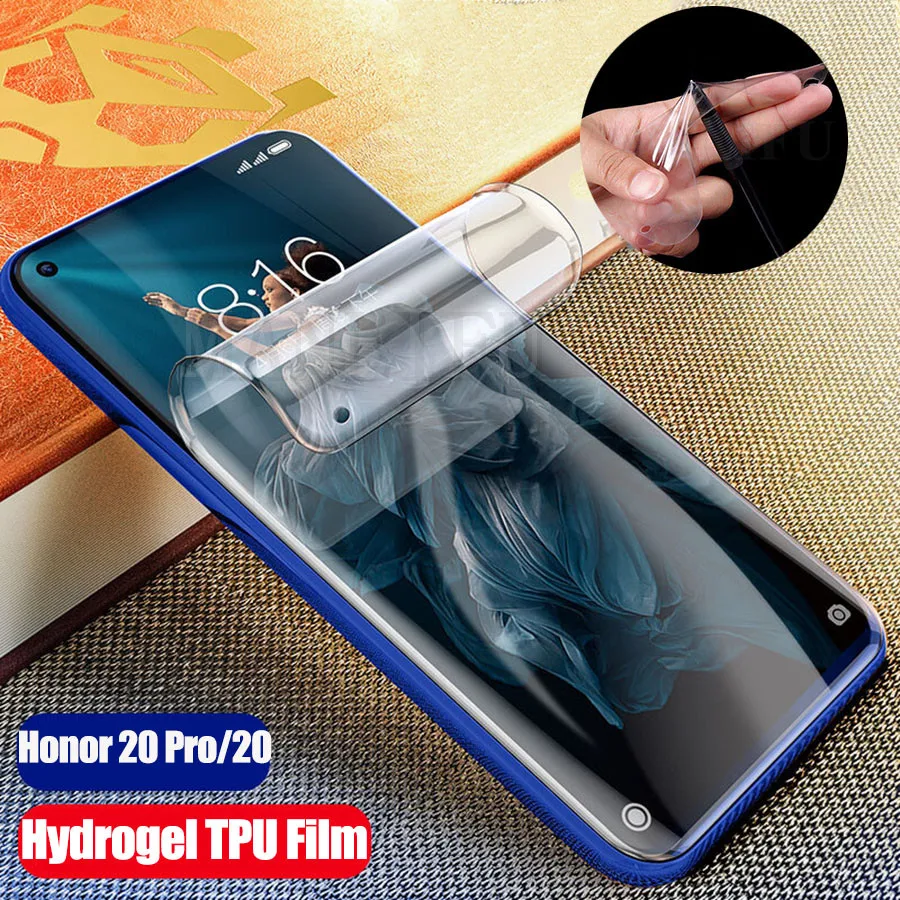 Передняя + задняя Прозрачная мягкая Гидрогелевая пленка из ТПУ для huawei Honor 20 20i View