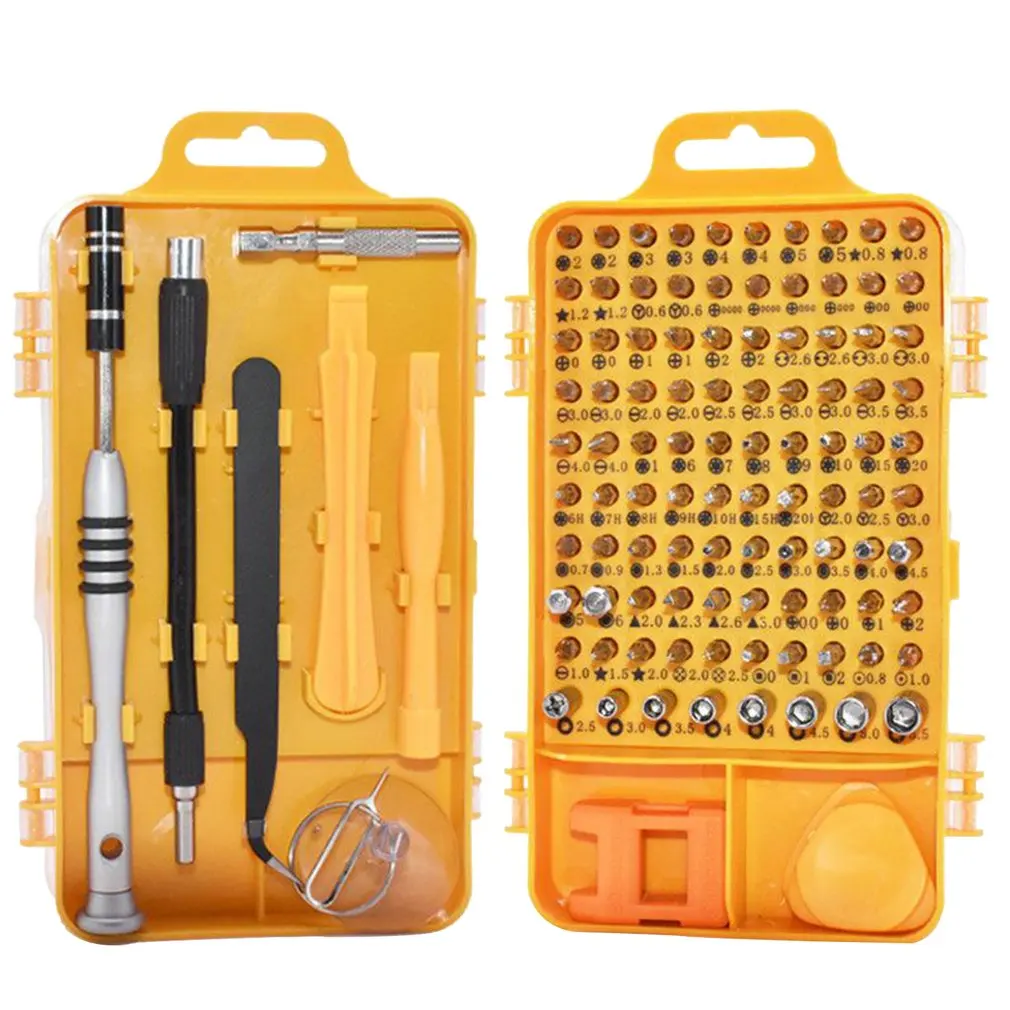 112Pcs Multi-purpose Screwdriver Set Tweezer for Mobile Phone Repair Disassemble Part Replacement Tools Suit