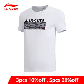 

Li-Ning Men Basketball Culture Jersey BAD FIVE Regular Fit LiNing li ning 100%Cotton Sports T-Shirts Tee Tops AHSN303 MTS2831