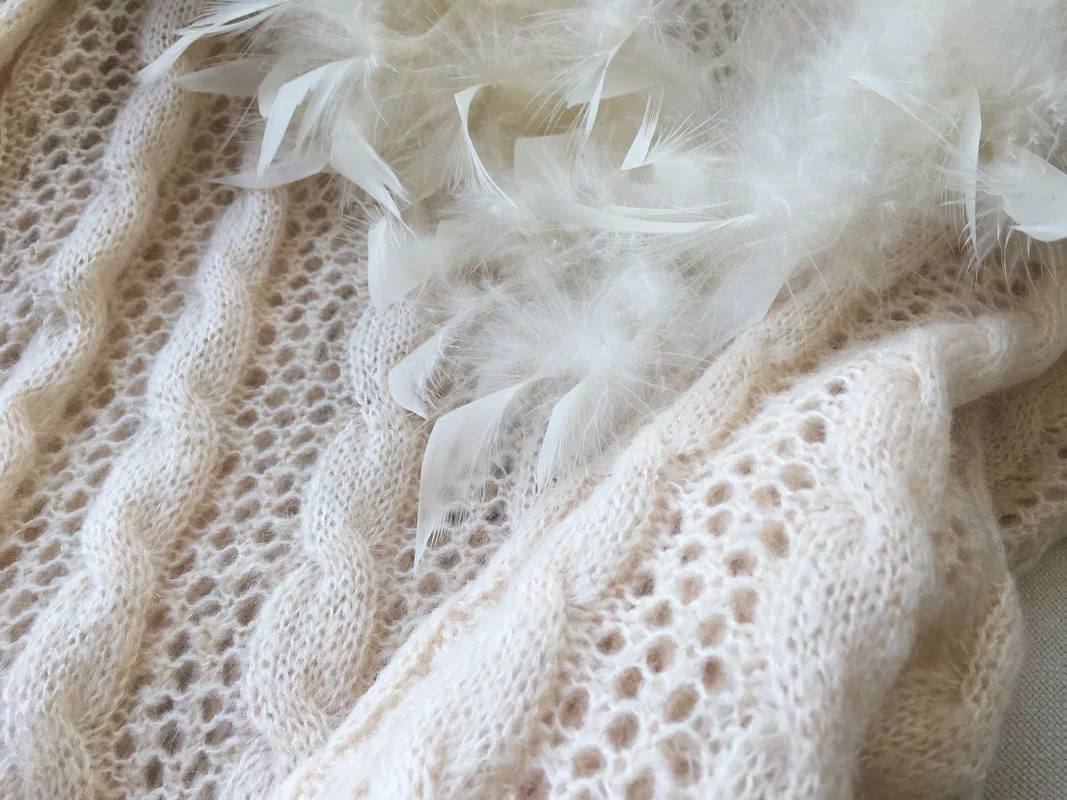 New autumn fairy feathers nail bead sets mohair sweaters in long loose thin sweater