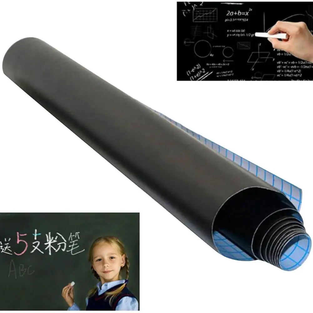 100x45m PVC Removable Waterproof Blackboard Wall Sticker Black Chalkboard Blackboard Sticker School Home Wall Decal