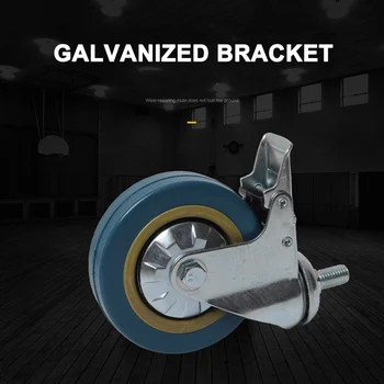 

PVC Casters 4pcs Casters Heavy Duty Pneumatic Caster Wheels No Noise Wheels I88 #1