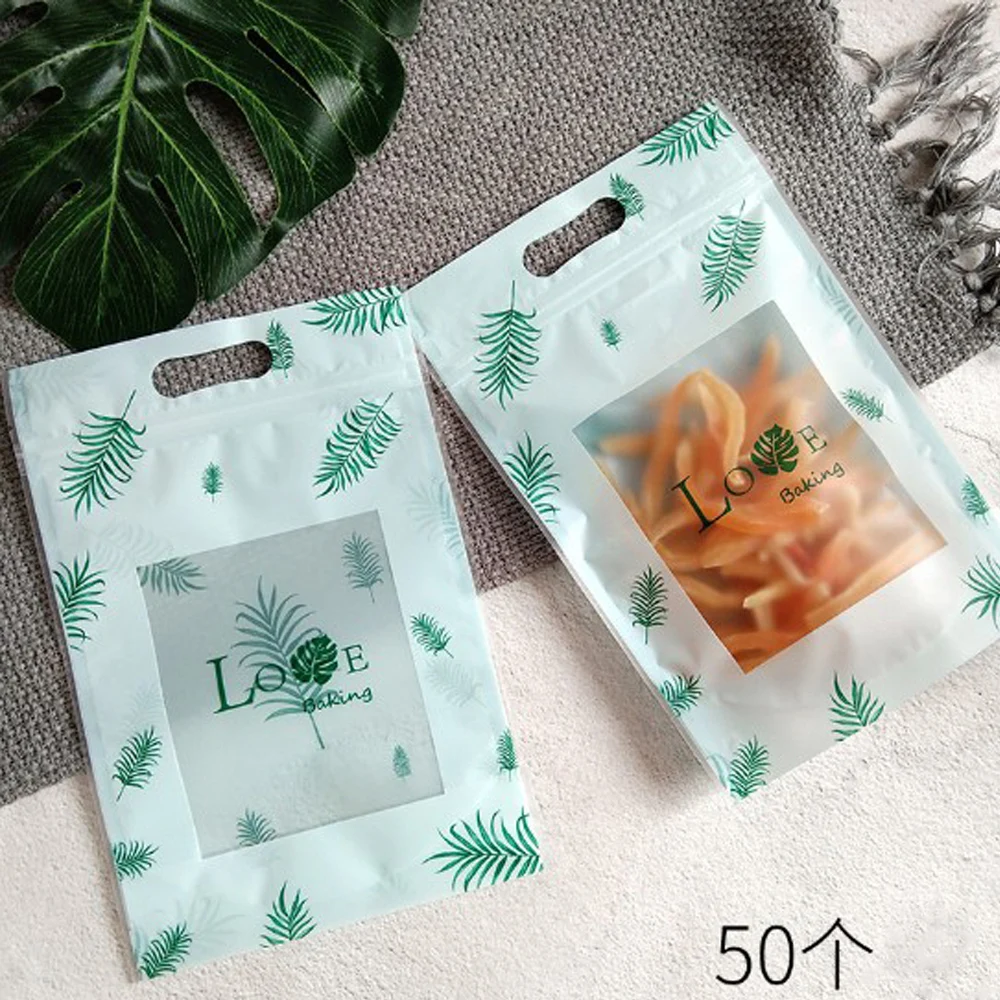 1/50 шт. хрустящих снежинок сухие пакетики для овсяного печенья матовая