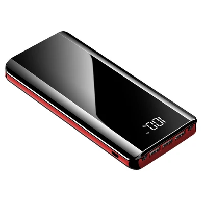 Красный Внешний аккумулятор 20000 мАч для Xiaomi Iphone, зарядное устройство, портативный внешний аккумулятор, зарядное устройство для банк питания для мобильного телефона - Цвет: Красный