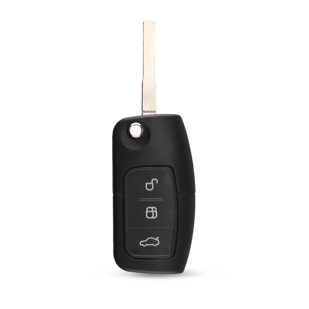 KEYYOU 10X3 кнопки флип складной неразрезанный автомобиль пустой ключ оболочки чехол дистанционного брелока для Ford Focus Fiesta C-Max S-Max Ka Mondeo Galaxy