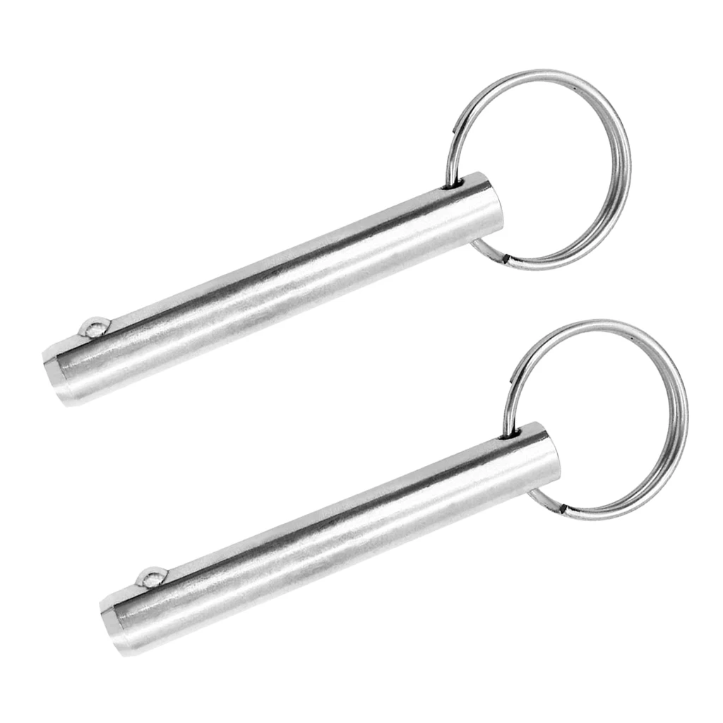 2 x Quick Release Pins 3/8 inch Diameter 316 Stainless Steel for Boat Bimini Top Deck Hinge Marine Accessories (2.75inch Long)