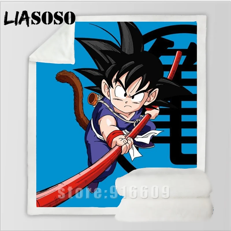 Dragon Ball Goku аниме плюшевый диван молодежное постельное белье Узорчатое мультяшное набивное одеяло покрывало постельное белье для путешествий мягкое зимнее одеяло - Цвет: 19