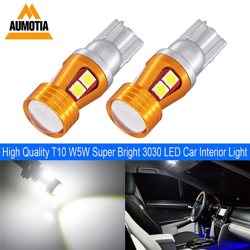 100x CANBUS T10 8 светодиодный W5W высокое Мощность 3030 501 Авто отложным воротником сбоку номерной знак светильник лампа габаритного огня DC9-30V IC