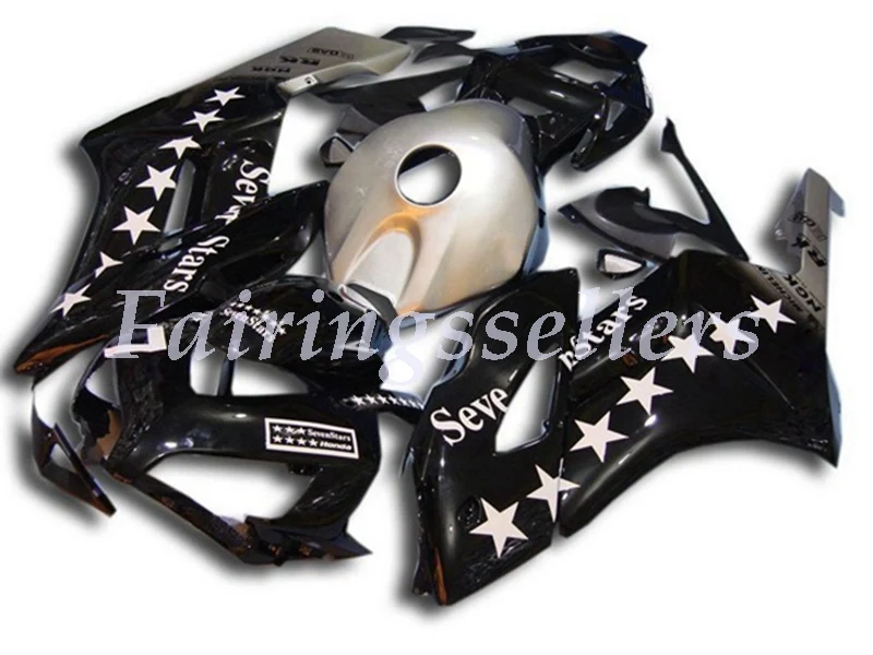 

(Injection mold) New ABS Full Fairing Kit 100% Fit For Honda CBR1000RR cbr1000 04 05 2004 2005 Fairings Black seven stars