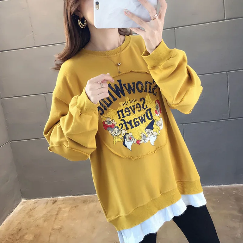 yellow5 NORMOV, женские толстовки, свитшоты, Осень-зима, вышивка, длинный рукав, карман, пуловер, худи, женский, свободный, с буквенным принтом, с капюшоном, свитер - Цвет: yellow5