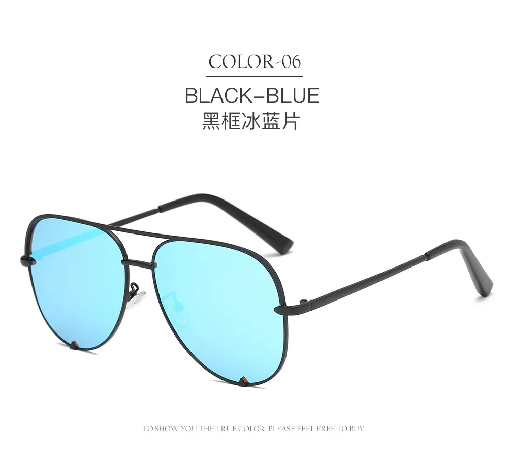 best sunglasses for women 2019 Pink Pilot Sunglasses Women Quality Metal Mirror Sun Glasses Brand Flat Top Panel Shades Female Fashion Lunette large sunglasses