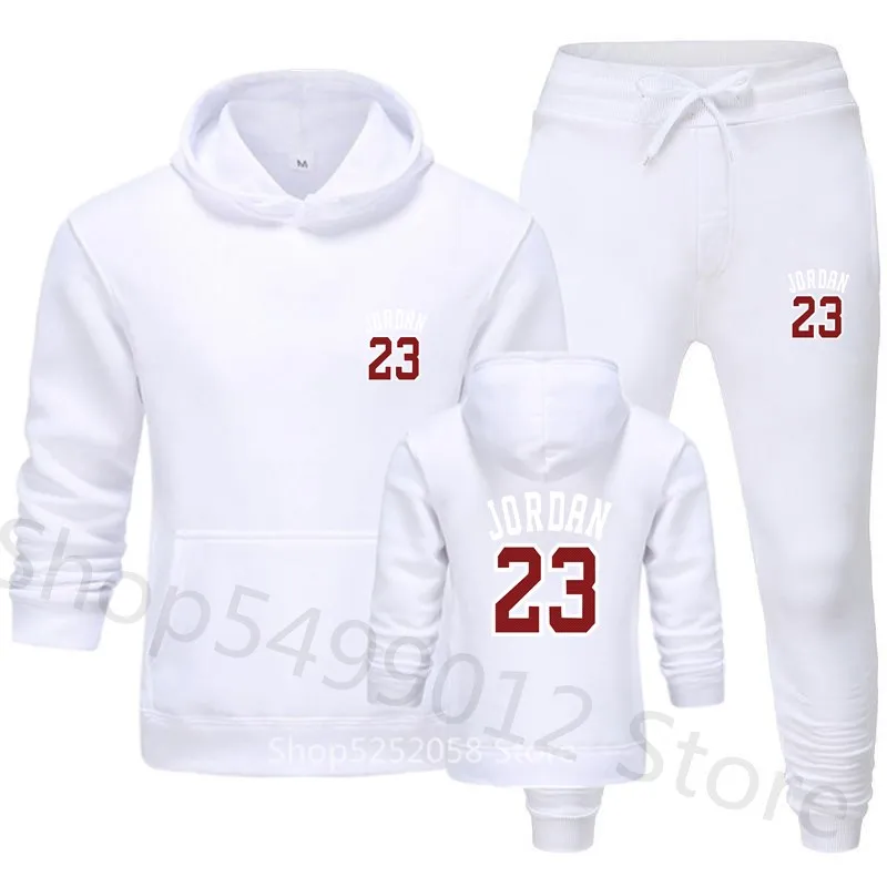 White-hong23 23, осенне-зимний спортивный костюм, женские и мужские свитшоты, повседневный костюм, женская одежда, костюм для бега, спортивный костюм - Цвет: White-hong23