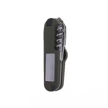 

13 in 1 Multifunction Outdoor Camping Survival EDC Pockets Tool with LED Light Compass Swiss Folding Knife Stainless Steel Army