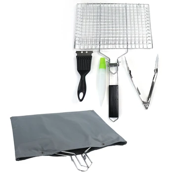 

4Pcs Kitchen Gadgets BBQ Grill Barbecue Kit Cleaning Brush Stainless Steel Cooking Tools Barbecue Gadgets Accessories Brushes