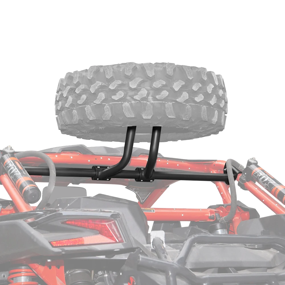 KEMIMOTO UTV Spare Tire Carrier Holder Mount Rack Frame for CAN-AM Maverick X3 Max X RC / RS / MR / DS Turbo R 2017-2021