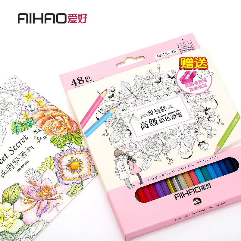 Aihao 48/72 цветов карандаши студенческие канцелярские принадлежности|Цветные