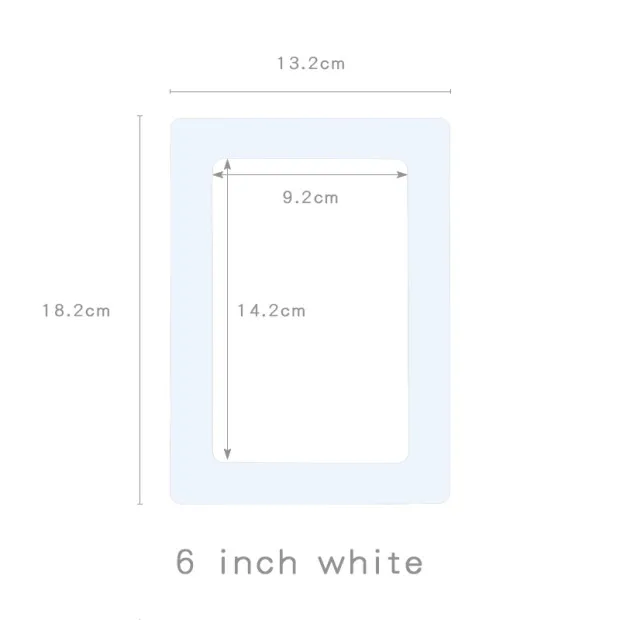 White 6 inch YIBAI 6/7/10 дюймов магнитная фоторамка Применение для холодильника и железа ворсом на внутренней поверхности показать картинку из ПВХ - Цвет: White 6 inch